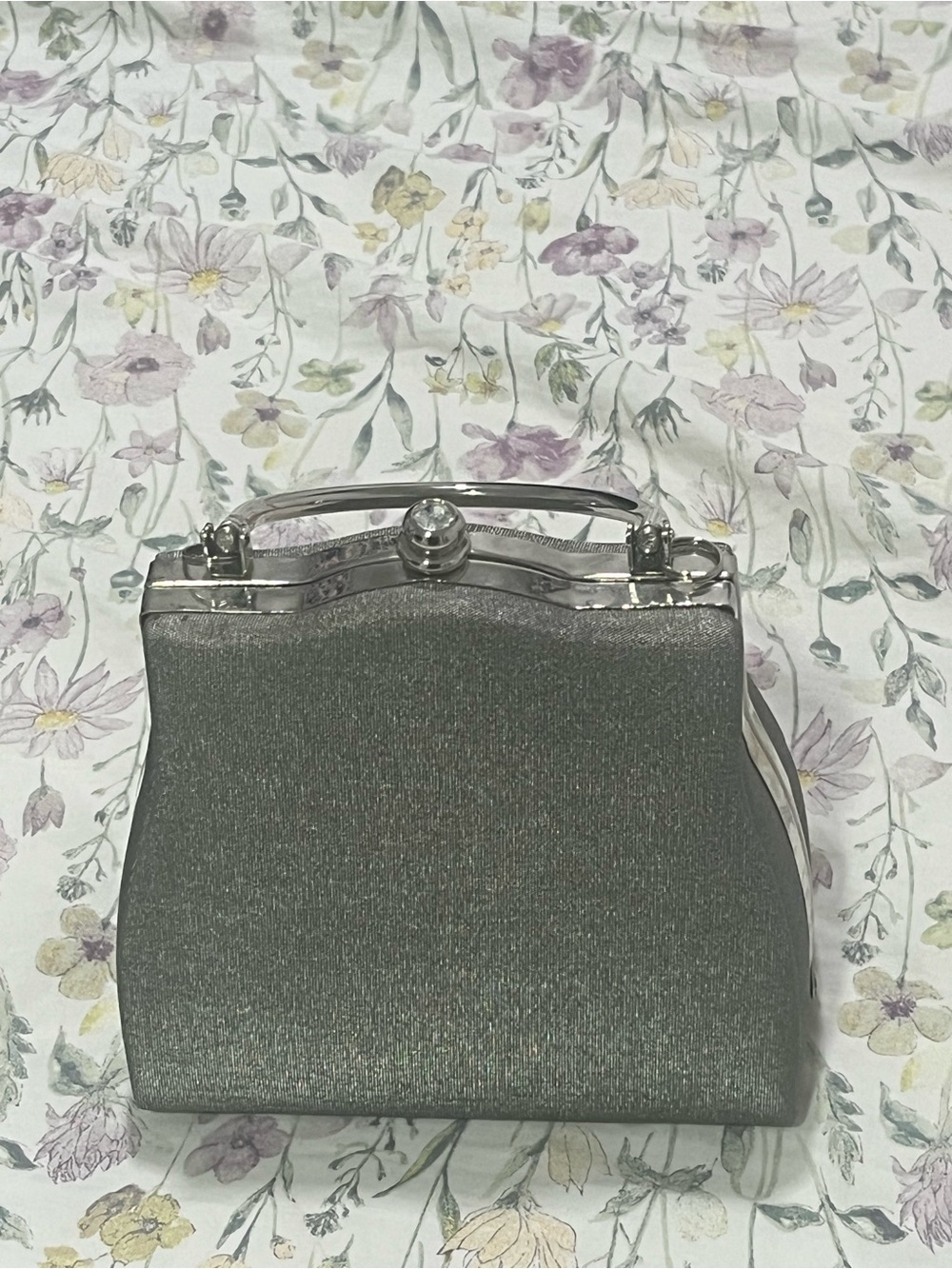 Silver Evening Clutch Handbag